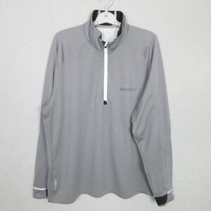 Zero Restriction Golf Pullover Wheels UP Gray 1/4 Zip Long Sleeve Shirt Mens XL